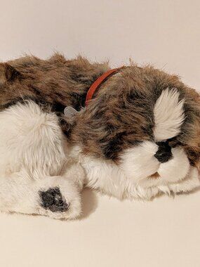 Perfect Petzzz Shih Tzu Dog Realistic Lifelike Breathing Plush Toy Tested Works!